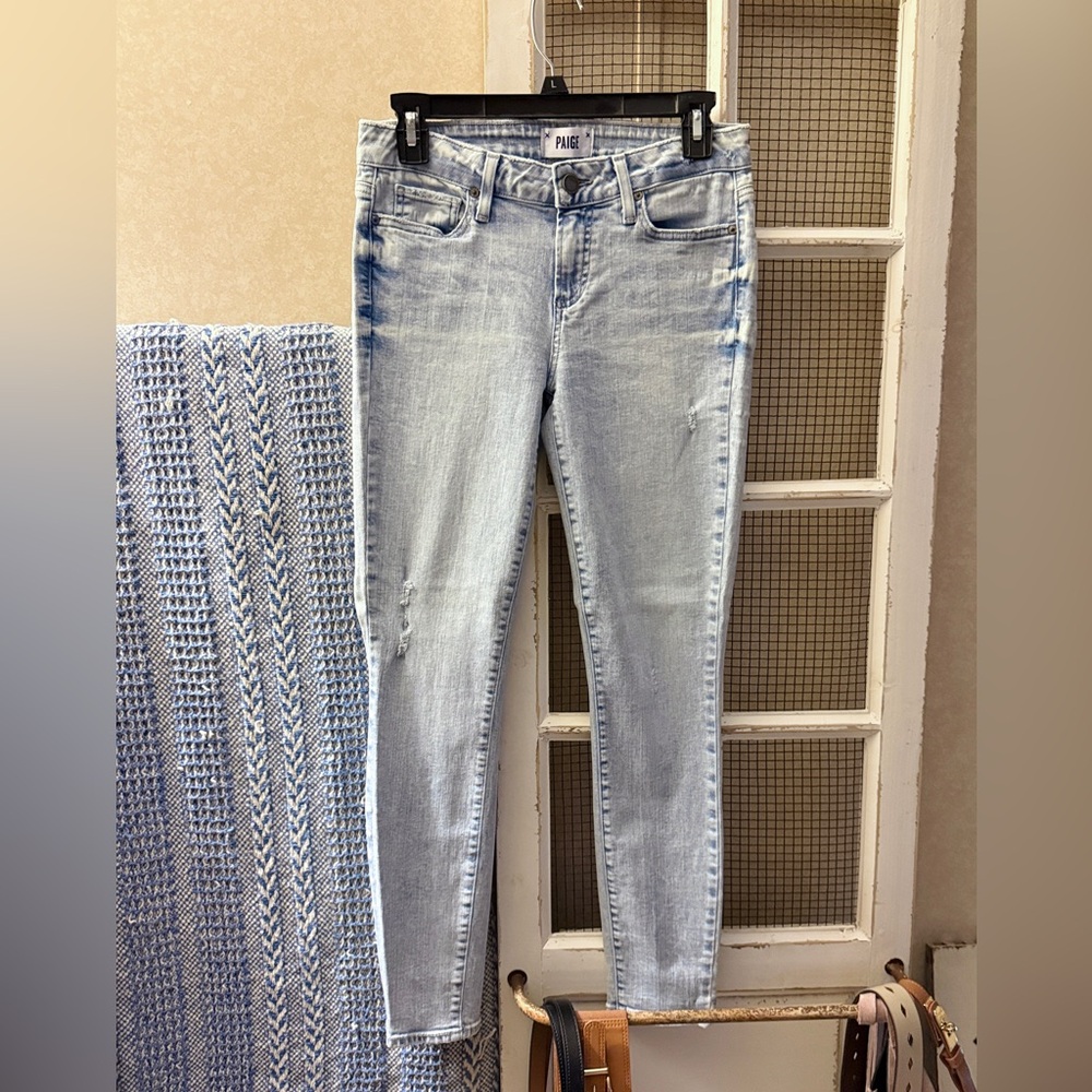 Paige Bright Wash Skinny Jeans👖